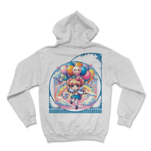 Load image into Gallery viewer, Kawaii Anime Girl's Magical Balloon Ride Up Up and Away Tee - Hoodie - White
