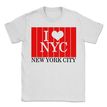 Load image into Gallery viewer, I Love NYC Graphic Tee Shirts &amp; Cool Designs, New York City T Shirt - Unisex T-Shirt - White
