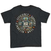 Load image into Gallery viewer, Payroll Week Shirt, HR Accuracy Efficiency Support Team Calculator - Youth Tee - Black
