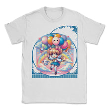 Load image into Gallery viewer, Kawaii Anime Girl's Magical Balloon Ride Up Up and Away Tee - Unisex T-Shirt - White
