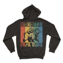 Load image into Gallery viewer, Le Seul L'unique L'aunthentique Papa Ours Futur T-Shirt - Hoodie - Black
