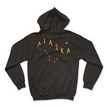 Load image into Gallery viewer, Alaska Shirt, Alaska Minimalist State Flag Tee, Alaska State - Hoodie - Black
