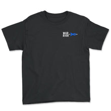 Load image into Gallery viewer, Colon Cancer Awareness Shirt, Warrior Colon Cancer Blue Ribbon Pocket
