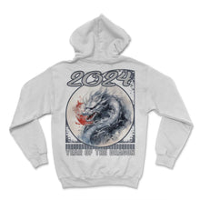 Load image into Gallery viewer, Chines New Year of Dragon Traditional Brush Painting Dragon 2024 CNY - Hoodie - White
