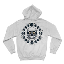 Load image into Gallery viewer, Lunar Phase Skull Shirt Cosmic Reflection Tee - Hoodie - White
