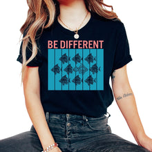 Load image into Gallery viewer, Be Different Einzigartig Be Different Fische - Unisex T-Shirt - Black
