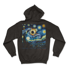 Load image into Gallery viewer, Total Solar Eclipse Starry Night Van Gogh April 8 2024 Eclipse T Shirt - Hoodie - Black
