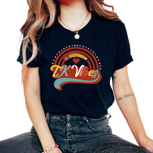 Load image into Gallery viewer, Teacher Shirt, TK Vibes Rainbow Cute Tee, Transitional Kindergarten
