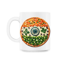 Load image into Gallery viewer, Pizza Tricolor India Independence Day - 11oz Mug - White
