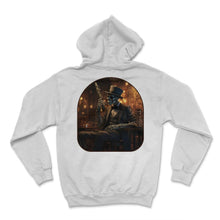 Load image into Gallery viewer, Jazz Club Skeleton Rock On Sax - Hoodie - White
