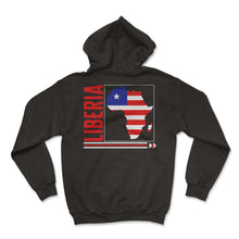 Load image into Gallery viewer, Liberia Shirt, Liberia Map Flag Tee, Liberian Roots Birthday Gift
