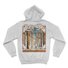 Load image into Gallery viewer, Let’s Ski Ski Pole Saplings Transformative Tree Trails Alpine - Hoodie - White
