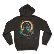 Load image into Gallery viewer, Total Solar Eclipse Bigfoot Sasquatch April 8 2024 Eclipse T Shirt - Hoodie - Black
