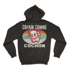 Load image into Gallery viewer, Copain Comme Cochon Je T-Shirt - Hoodie - Black
