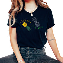 Load image into Gallery viewer, Pineapple Shirt, Sharing Is Caring Upside Down Pineapple Funny Tee,
