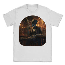 Load image into Gallery viewer, Jazz Club Skeleton Rock On Sax - Unisex T-Shirt - White
