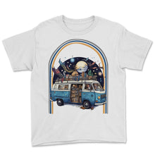Load image into Gallery viewer, Moon Cycle Hippie Van Retro - Youth Tee - White

