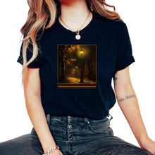 Load image into Gallery viewer, Haunted Street Lamp Vintage Gothic Tee - Unisex T-Shirt - Black
