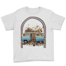 Load image into Gallery viewer, Father's Day Hippie Van Retro - Youth Tee - White
