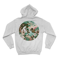 Load image into Gallery viewer, Mother's Embrace Japanese Garden Breastfeeding Awareness T Shirt - Hoodie - White
