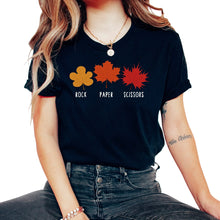 Load image into Gallery viewer, Maple Shirt, Rock Paper Scissors Maple Leaves Tee, Gift For Maple
