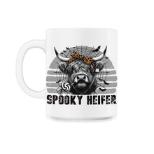 Load image into Gallery viewer, Spooky Heifer Halloween Cow Heifer Highland T Shirt - 11oz Mug - White
