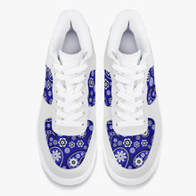 Load image into Gallery viewer, Blue Bandana Low-Top Leather Sports Sneakers
