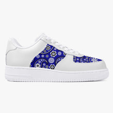 Load image into Gallery viewer, Blue Bandana Low-Top Leather Sports Sneakers
