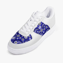 Load image into Gallery viewer, Blue Bandana Low-Top Leather Sports Sneakers
