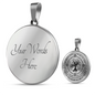Remembrance Day Circle Necklace Love Tree My Heart Still Looks To You But My Soul Knows That You're At Peace Engraved Name Date Dead Parents