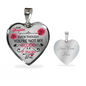 To my Daughter Even Though You're Not My Blood I Love You As If You Were Step Mom Step Dad Heart Necklace Engraved Graduation Birthday