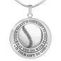 Baseball Player Sports Circle Necklace Your Talent Is God's Your Gift Is What You Do Engraved Name Birthday Son Baseball Necklace For Boys