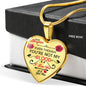 To my Daughter Even Though You're Not My Blood I Love You As If You Were Step Mom Step Dad Heart Necklace Engraved Graduation Birthday