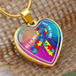 Autism Heart Necklace Awareness
