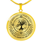 Remembrance Day Circle Necklace Love Tree My Heart Still Looks To You But My Soul Knows That You're At Peace Engraved Name Date Dead Parents