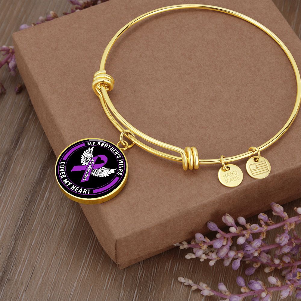 Bracelet Drug Overdose Awareness, My Brother's Wings Cover My Heart Jewelry, Drug Addiction Month Recovery Support Warrior Gift