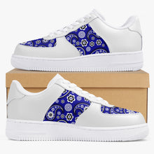 Load image into Gallery viewer, Blue Bandana Low-Top Leather Sports Sneakers
