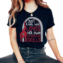 Load image into Gallery viewer, Gymnastic Shirt, Loves Her Own Gymnastics Skills Tee, Sport Girl - Unisex T-Shirt - Black
