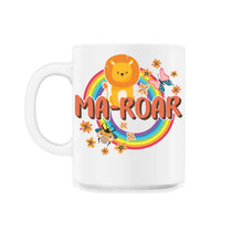 Load image into Gallery viewer, Ma-Roar Shirt, Jewish Holiday Seder Kids Toddler Funny Cute Lion - 11oz Mug - White
