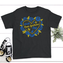 Load image into Gallery viewer, World Down Syndrome Day Shirt, Down Syndrome Awareness Tee, Trisomy - Youth Tee - Black
