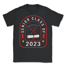 Load image into Gallery viewer, Class Of 2023 Senior Skiing Graduation Gift T Shirt - Unisex T-Shirt - Black

