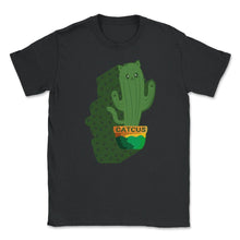 Load image into Gallery viewer, Cactus Cat Shirt, Cactus Plant Tee, Cute Cactus Kitten Lover Design, - Unisex T-Shirt - Black
