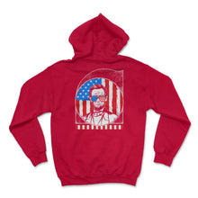Load image into Gallery viewer, 4th Of July Shirt, Abe Lincoln Beard Sunglasses 16th President, - Hoodie - Red

