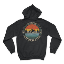 Load image into Gallery viewer, Jasper National Park, Vintage Retro Alberta Canada National Park Tee, - Hoodie - Black
