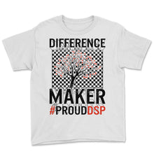Load image into Gallery viewer, DSP Shirt, Difference Maker Hashtag Proud DSP Heart Tree Tee, Nurse - Youth Tee - White
