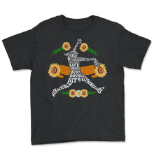Load image into Gallery viewer, Softball Player Typography Shirt, Softball Activity Outdoor Sports, - Youth Tee - Black
