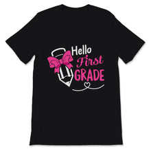 Load image into Gallery viewer, Hello School Hello First Grade Student Educator Pink Pencil Back To
