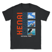 Load image into Gallery viewer, Kenai Fjords National Park Shirt, Alaska Park Since 1980, Puffin Bird - Unisex T-Shirt - Black
