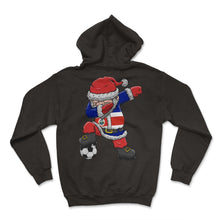 Load image into Gallery viewer, Soccer Boy Dabbing Santa Christmas Jersey Costa Rica Shirt, Soccer - Hoodie - Black
