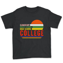 Load image into Gallery viewer, Middle School Shirt, Elementary School Graduation Vintage Tee, Back - Youth Tee - Black
